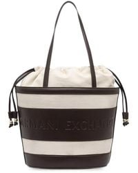 ARMANI EXCHANGE - Logo-Debossed Bucket Bag - Lyst