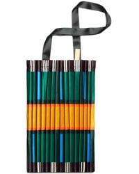 MULTITUDES BAGS - Ravello Pleated Striped Tote Bagpleated Striped Tote Bag - Lyst