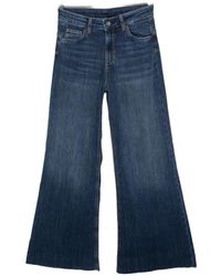 Liu Jo - Faded Flared-Leg Jeans - Lyst