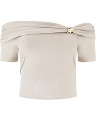 Guess - Off-Shoulder Hardware-Detail Blouse - Lyst