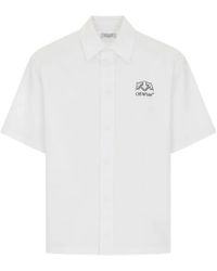 Off-White c/o Virgil Abloh - Logo-Print Short-Sleeve Shirt - Lyst