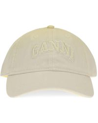 Ganni - Logo-Embroidered Baseball Cap - Lyst