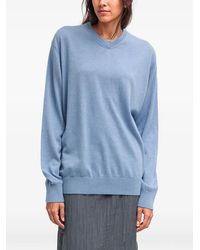 Tibi - V-Neck Cotton Sweater - Lyst