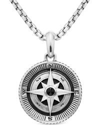 David Yurman - Sterling Maritime Compass Diamond Amulet (26.8Mm) - Lyst