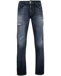 Emporio Armani - Light-wash Straight-leg Jeans - Lyst