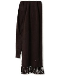 ARMANI EXCHANGE - Ribbed-Knit Sequin-Logo Scarf - Lyst