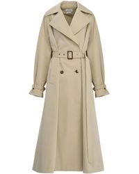 McQueen - Long Belted Cotton Trench Coat - Lyst