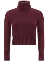 Alpha Studio - Cropped-Rollkragenpullover - Lyst