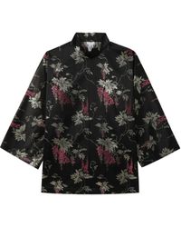 Comme des Garçons - Blusa A Fiori Con Colletto Alla Coreana - Lyst