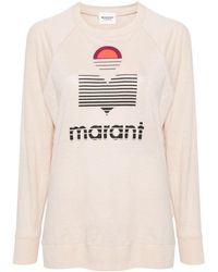 Isabel Marant - T-shirt en lin à logo imprimé - Lyst