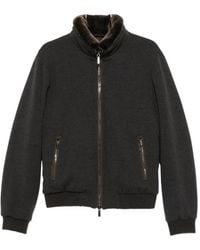 Moorer - Shearling-Collar Zip-Up Jacket - Lyst