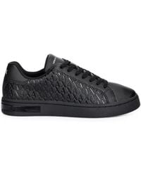 ARMANI EXCHANGE - Logo-Embossed Lace-Up Sneakers - Lyst