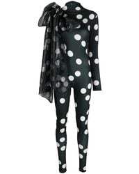 Atu Body Couture - Bow-Detail Polka-Dot Jumpsuit - Lyst