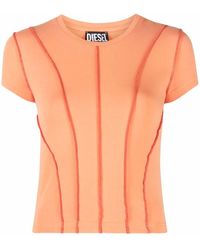 DIESEL - Exposed-Seam Detail T-Shirt - Lyst