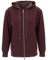 Elena Miro - Rhinestone-Drawstring Zip-Up Hoodie - Lyst