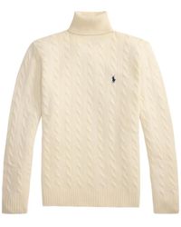 Polo Ralph Lauren - Cable-Knit Turtleneck Sweater - Lyst