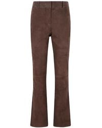Arma - Lucia Suede Flared Trousers - Lyst