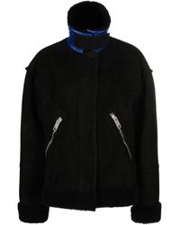 Off-White c/o Virgil Abloh - Cropped-Jacke mit Shearling - Lyst