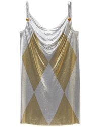 Versace - Robe Courte En Résille - Lyst