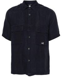 C.P. Company - Chest-pocket Linen Shirt - Lyst