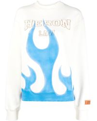 Heron Preston - Flame-print Crew-neck Sweatshirt - Lyst