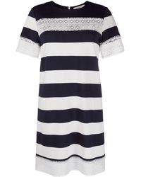 Twin Set - Striped Mini Dress - Lyst