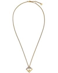 Fendi - Forever Crystal-Embellished Ff Motif Necklace - Lyst