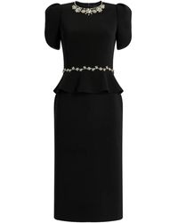 Jenny Packham - Jules Floral-Embellished Midi Dress - Lyst