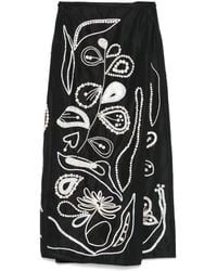 Forte Forte - Embroidered Midi Skirt - Lyst