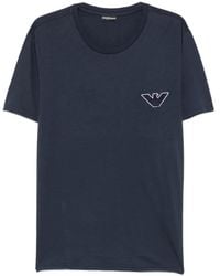 Emporio Armani - Logo-Patch T-Shirt - Lyst