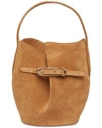 Liffner - Belted Suede Bucket Bag - Lyst