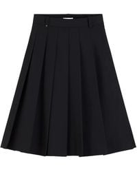 Tommy Hilfiger - Pleated A-Line Midi Skirt - Lyst