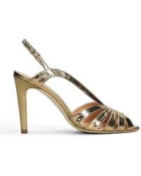 The Seller - Metallic-Effect Strappy Sandals - Lyst