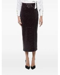 In the mood for love - Sequin-Embellished Midi Skirt - Lyst