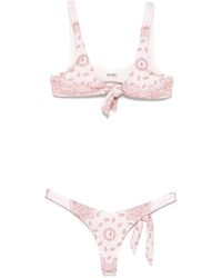 The Attico - Bikini con estampado de cachemira - Lyst