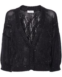 Peserico - Cardigan Paillettes - Lyst