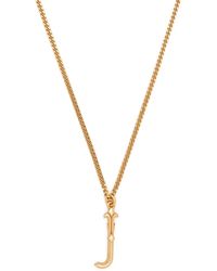Emanuele Bicocchi - Alphabet Pendant J Sterling Necklace - Lyst