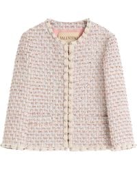 Valentino Garavani - Chaqueta de tweed con bordado - Lyst