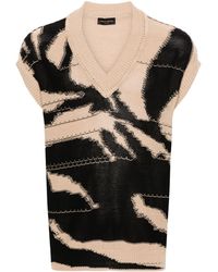 Roberto Collina - Intarsia-knit Cotton Vest - Lyst
