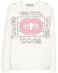 Gucci - Sweat matelassé à logo imprimé - Lyst