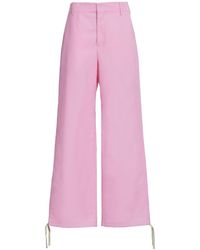 Marni - Pants With Embroidered Logo - Lyst