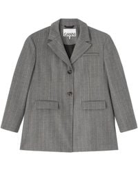Ganni - Pinstripe Blazer - Lyst