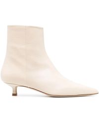 Aeyde - Side-Zip Leather Ankle Boots - Lyst