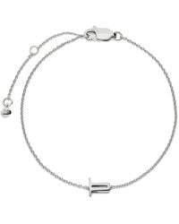 Monica Vinader - Initial T Chain Bracelet - Lyst