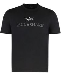 Paul & Shark - Logo-Print Short-Sleeve T-Shirt - Lyst