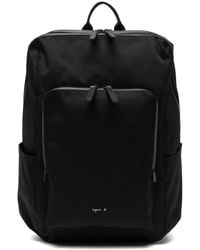 agnès b. - Logo-Print Zip-Up Backpack - Lyst