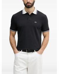 ARMANI EXCHANGE - Logo-Print Piqué Polo Shirt - Lyst