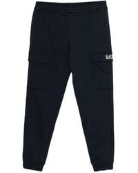 EA7 - Logo-Detail Cargo Track Pants - Lyst
