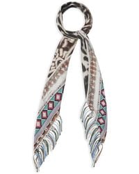 Pierre Louis Mascia - Aloeuw Geometric Animal-Print Fringed Scarf - Lyst