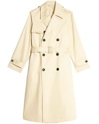 Ami Paris - Belted Double-breasted Trench Coat - Lyst